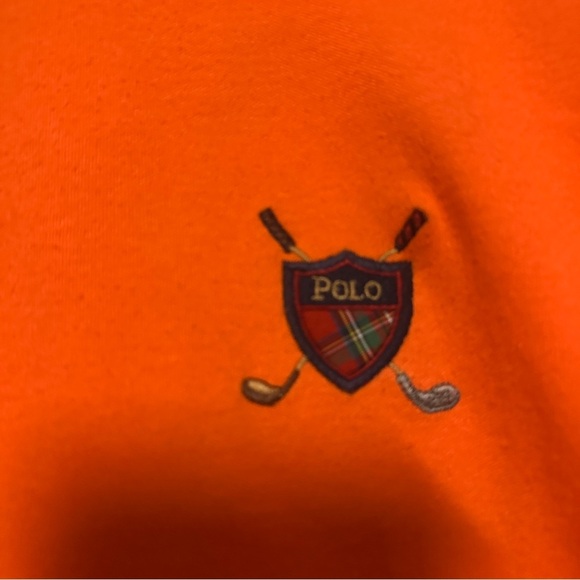 Vintage POLO GOLF RALPH LAUREN Performance Golf Polo Shirt Bright Orange Size L - Picture 7 of 8